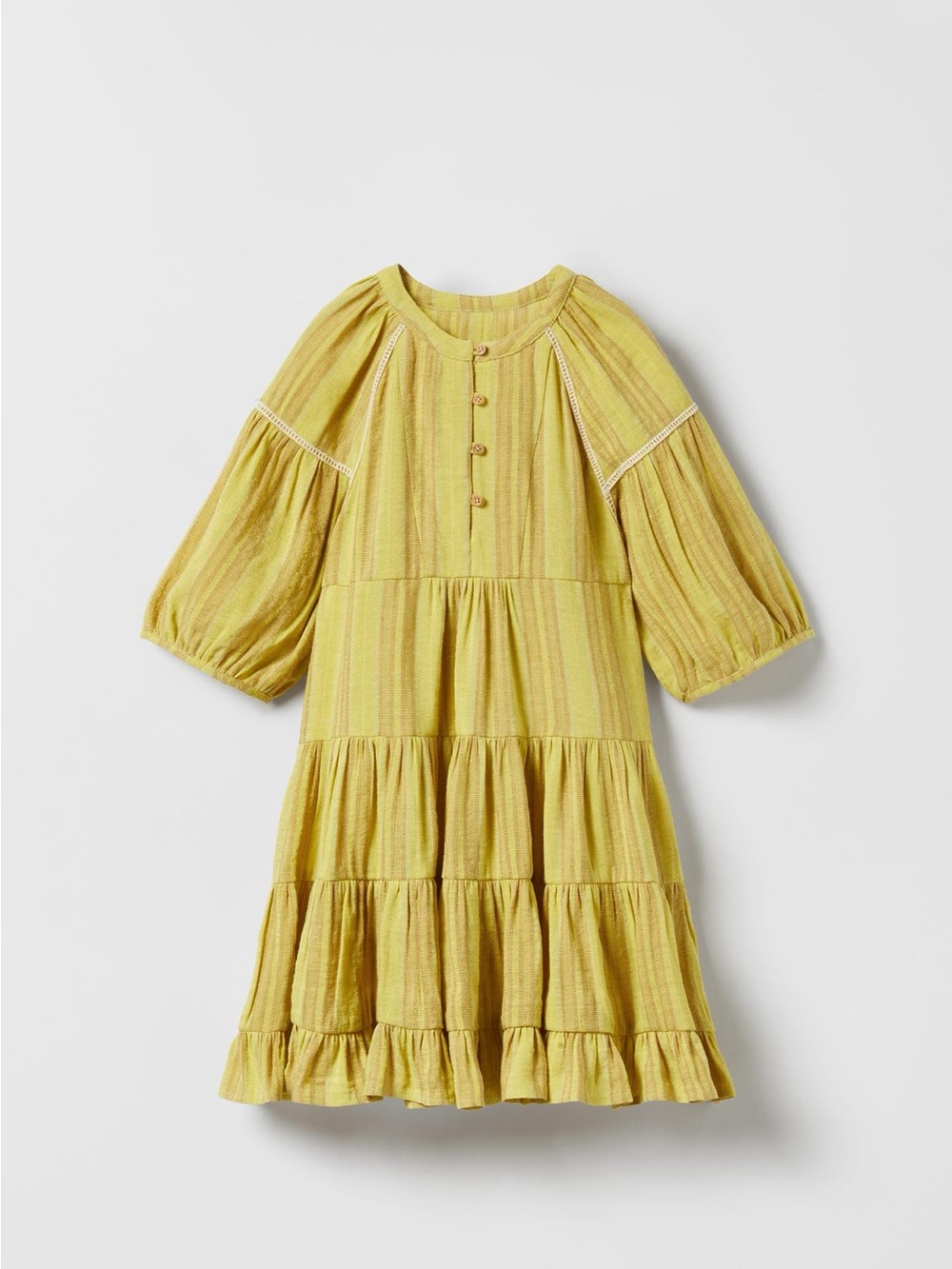 Linen Blend Striped Dress